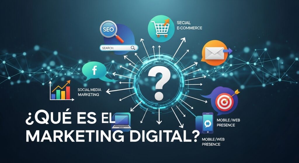 Ilustración de que es marketing digital